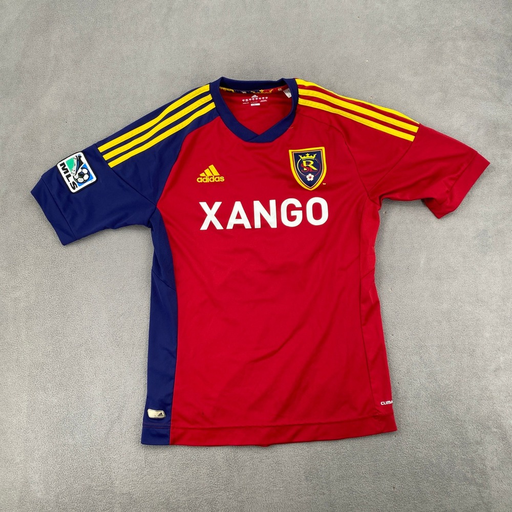 Adidas Real Salt Lake Hawkins 12 MLS Soccer Jersey Red Blue X10223 Mens Small